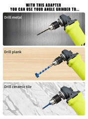 Adapter drill set for angle grinder