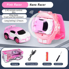 Waist watch remote-controlled nano car