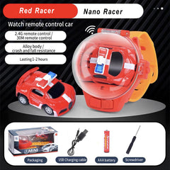 Waist watch remote-controlled nano car