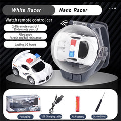 Waist watch remote-controlled nano car