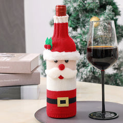 Set of Three Christmas Themed Red Wine Bottle Covers