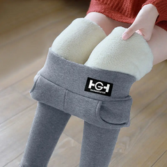 Thickened Women's Fleece-lined Thermal Pants.