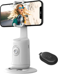 Automatic phone holder with face tracking.