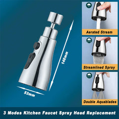 Kitchen Faucet Head with 3 Modes.