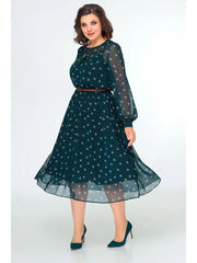 🔥🎀【S·3XL】Women's Chiffon Polka Dot Party Dress.