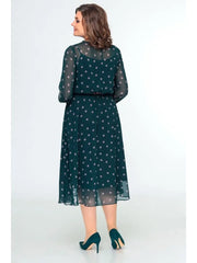 🔥🎀【S·3XL】Women's Chiffon Polka Dot Party Dress.