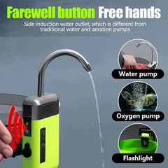 All-in-one fishing pump, oxygenation and lighting.